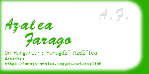azalea farago business card